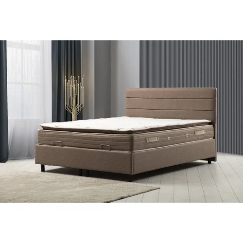 Hanah home Orina Set 140 x 200 - Brown dvojna boxspring postelja, (20975983)