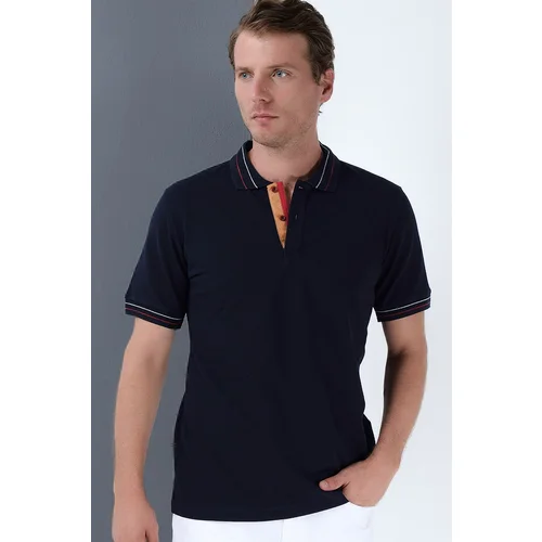 Dewberry T8567 MEN'S T-SHIRT-NAVY BLUE