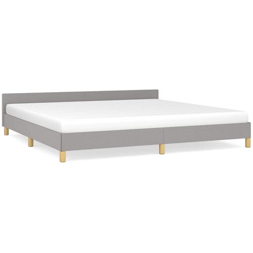  Okvir za krevet bez madraca svjetlosivi 200 x 200 cm od tkanine Slike