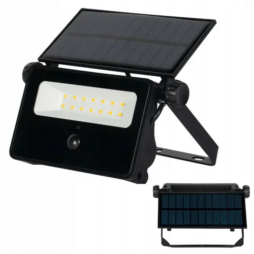 MasterLED Zmogljiv LED solarni reflektor s senzorjem gibanja 30W 1600lm 4500K IP54 črni