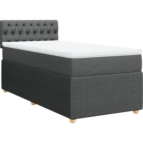 Maison Chic Box spring postelja - Vzmetna postelja z vzmetnico temno siva 80x200 cm blago SL23904, (21891596) Cene