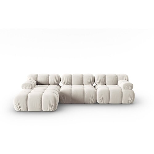 Micadoni Home bež žametna sedežna garnitura 285 cm bellis &amp;ndash; Slike