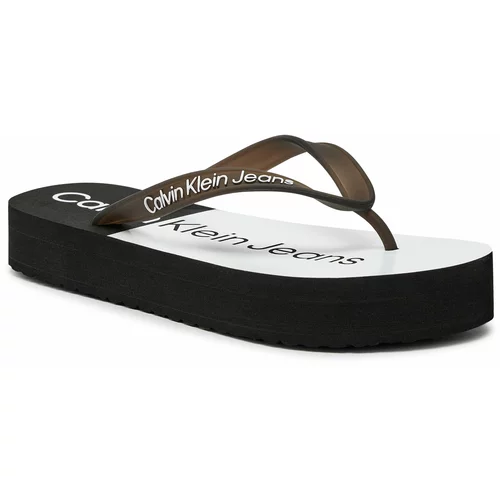 Calvin Klein Jeans Japonke Beach Sandal Flatform Monologo YW0YW01617 Black/Bright White 0GM