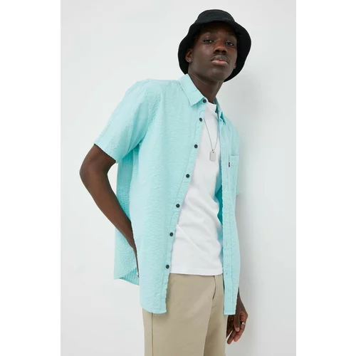 Levi's Pamučna košulja za muškarce, boja: tirkizna, regular, s klasičnim ovratnikom