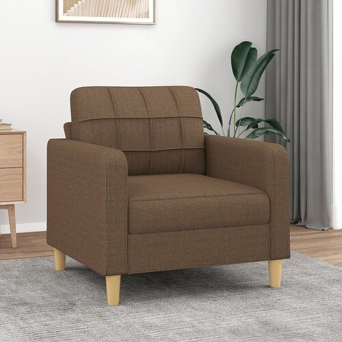  The Living Store Fotelj rjav 60 cm blago - Fotelj, (21440454) Cene