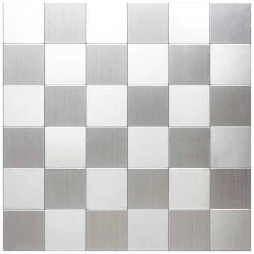 x Samolepilni mozaik (30,5 x 30,5 cm, srebrn)