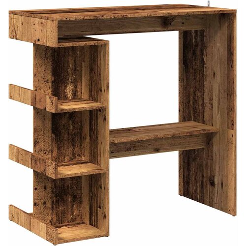  Barski stol sa policom za odlaganje Staro drvo 100x48x101,5 cm Slike