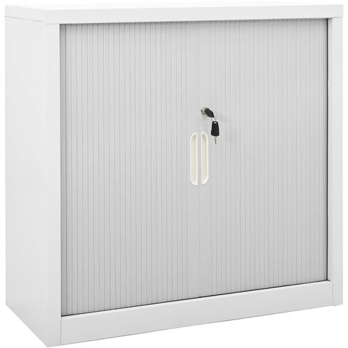 vidaXL Omara z drsnimi vrati siva 90x40x90 cm jeklo Cene