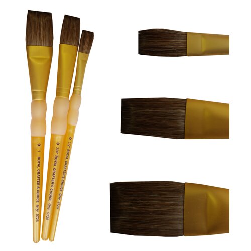  Četke Royal &amp;amp; Langnickel - 3-delni set (Set četki &amp;ndash; ravne) Slike