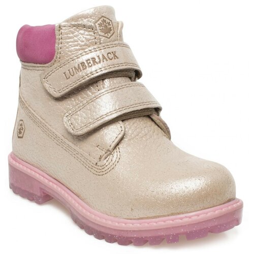 Lumberjack River Worker Pink Boys' Boots with a Velcro fastener. Slike