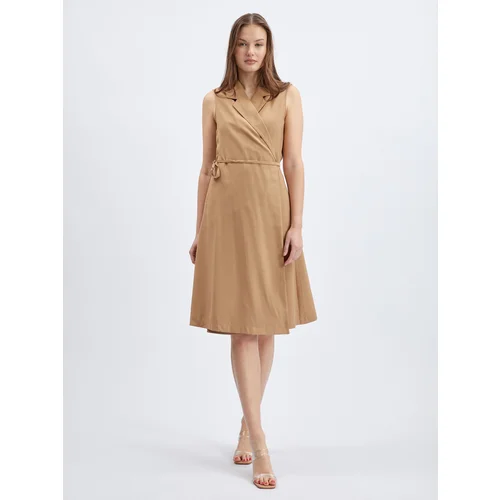 Orsay Light brown women's wrap dress