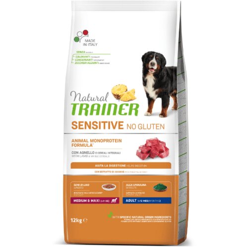 Natural trainer sensitive adult no gluten jagnjetina medium/maxi - 3 kg Cene