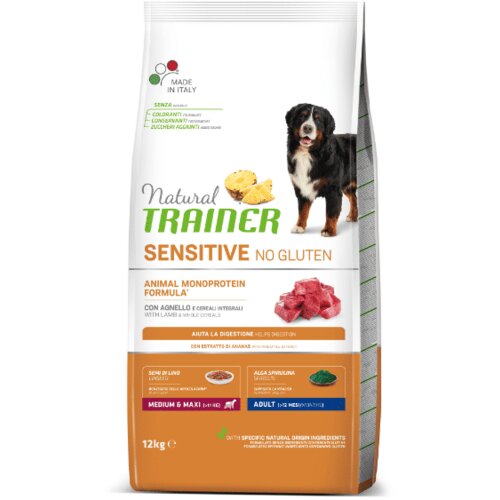 Trainer natural sensitive adult no gluten jagnjetina medium/maxi - 3 kg Cene