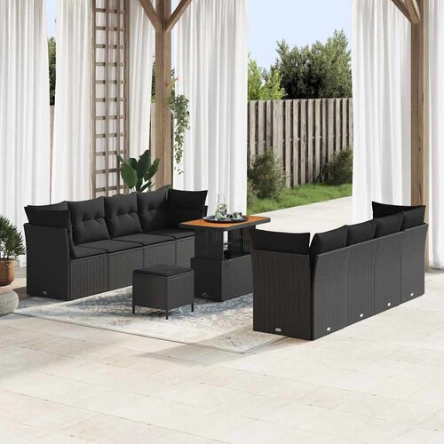  Sjedeća garnitura za vrt 10 kom. poliratan 62 x 62 x 70 cm Slike