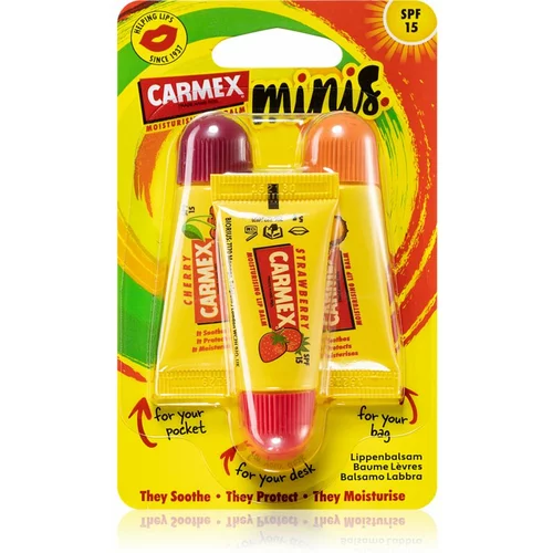 Carmex Minis putni set (za suhe usne) SPF 15
