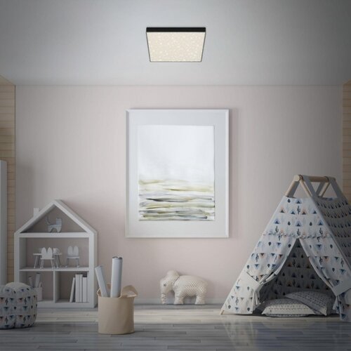 BRILONER 7078-415 - led plafonska svetiljka star sky LED/21W/230V 28x28 cm crna Slike