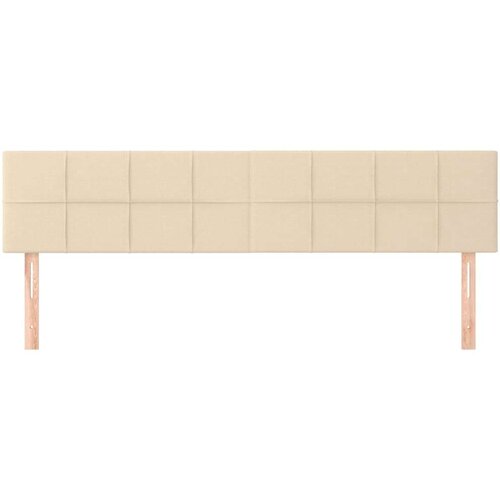  Uzglavlja 2 kom krem 90x5x78/88 cm od tkanine Slike