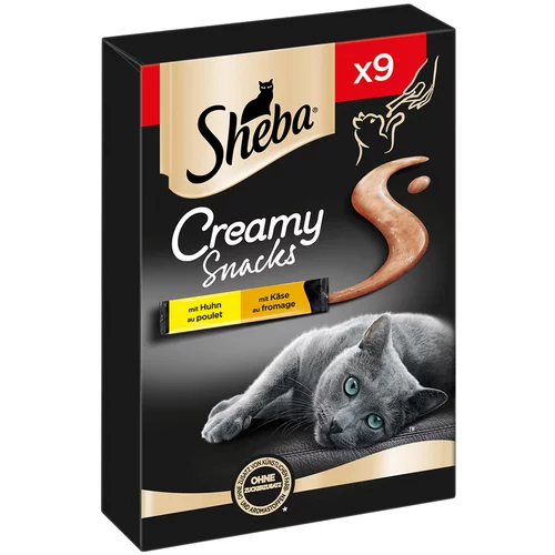 Sheba Creamy Snacks - Piščanec & sir (9 x 12 g)