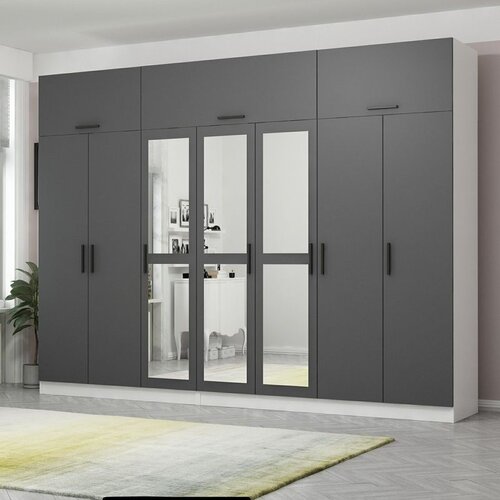 Hanah home kale - 5165 anthracitewhite wardrobe Cene