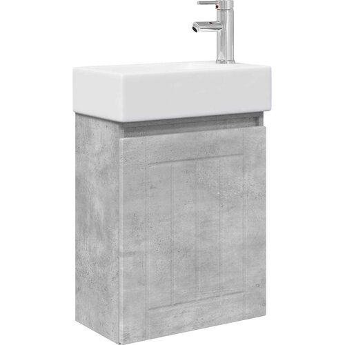 vidaXL Kopalniška omarica s tapo Betonsko siva 45,5 x 25,5 x 84 cm, (5000245239) Cene