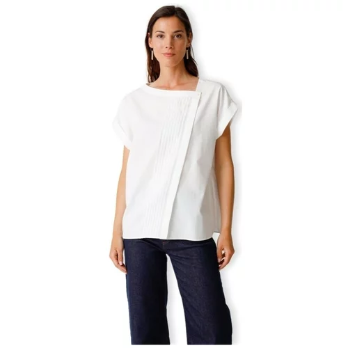 SKFK Topi & Bluze Anais Shirt - White Bela