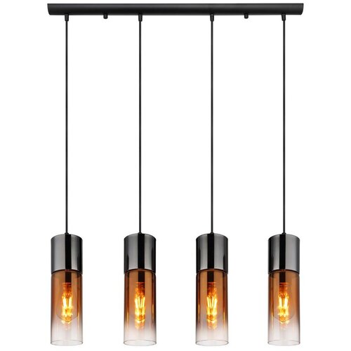 Globo 21000-4HG - Luster na sajli ANNIKA 4xE27/25W/230V crna/bakarna Slike