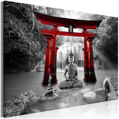  Slika - Buddha Smile (1 Part) Wide Red 120x80 Cijene