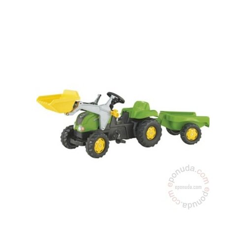 Rolly Toys Traktor na pedale Rolly kid sa prikolicom i kašikom Green Slike