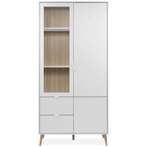 MID.YOU VITRINA, bela, barve hrasta Cene