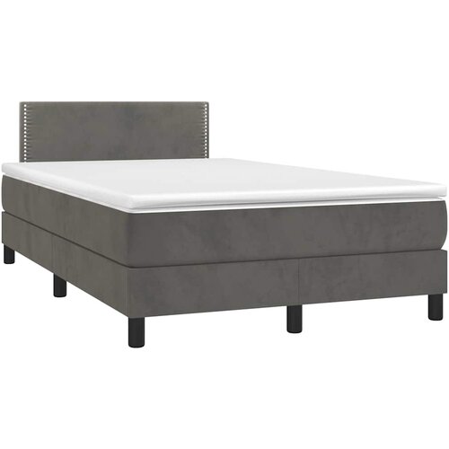 Krevet box spring s madracem LED tamnosivi 120 x 190 cm bar&scaron;un Cene