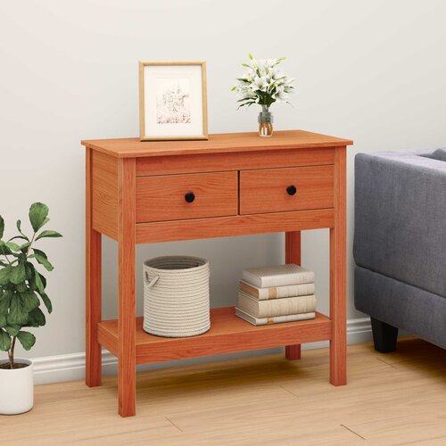 Konzolna stolica Vosak smeđa 75 x 35 x 75 cm Čvrsto borovo drvo Cijene
