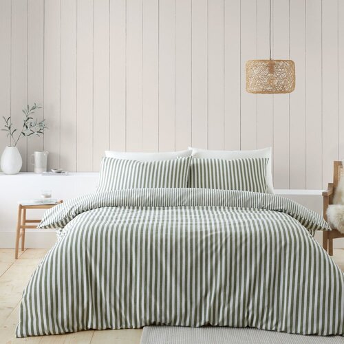 Catherine Lansfield Zelena flanelska posteljina za krevet za jednu osobu 135x200 cm – Cijene