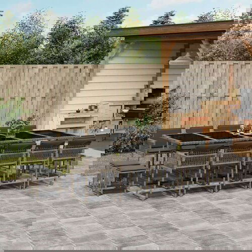  15-dijelni vrtni blagovaonski set s jastucima poliratan sivi Cijene