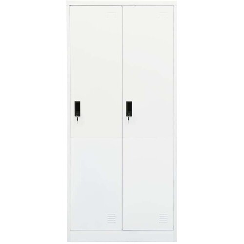 VidaXL Garderobna omara bela 80x50x180 cm jeklo Slike