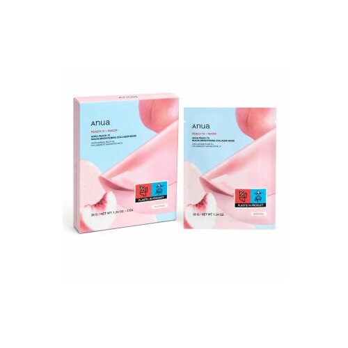 Anua Peach 70 + Niacin maska iz blaga Brightening Collagen Mask 4 x 38 g Slike