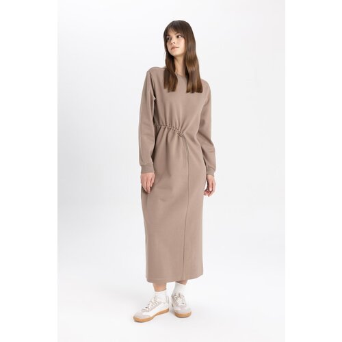 Defacto regular fit long sleeve maxi dress Slike