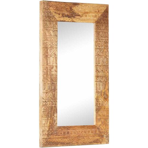  Ručno izrezbareno ogledalo 80 x 50 x 2,5 cm masivno drvo manga Slike