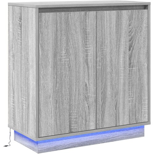 vidaXL Komoda s LED rasvjetom Siva Sonoma 71x34,5x75 cm Odabrano drvo Cijene
