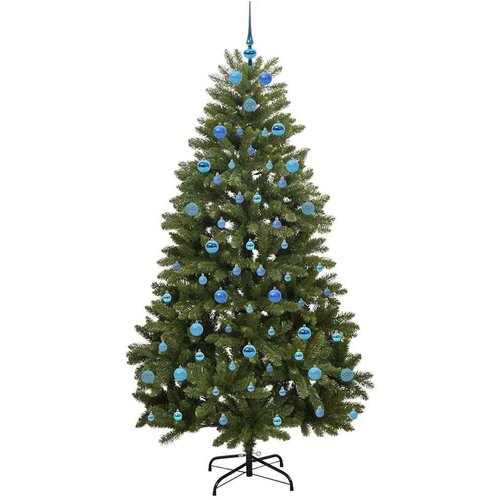  Umjetno božićno drvce S LED lampica Zelena 210 cm PVC i metal Slike