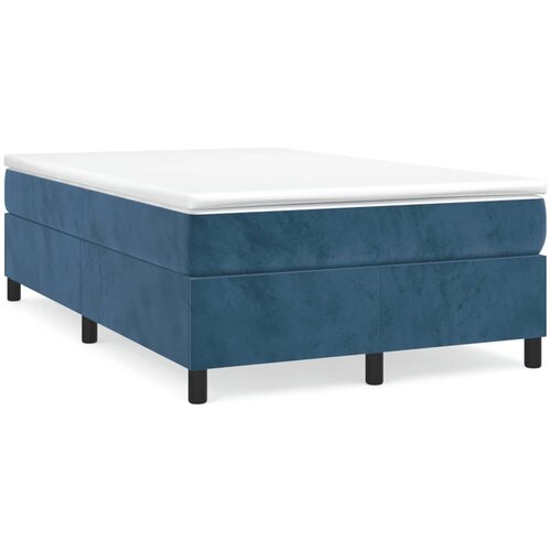 VidaXL Box spring posteljni okvir temno moder 120x200 cm žamet, (20896372) Slike