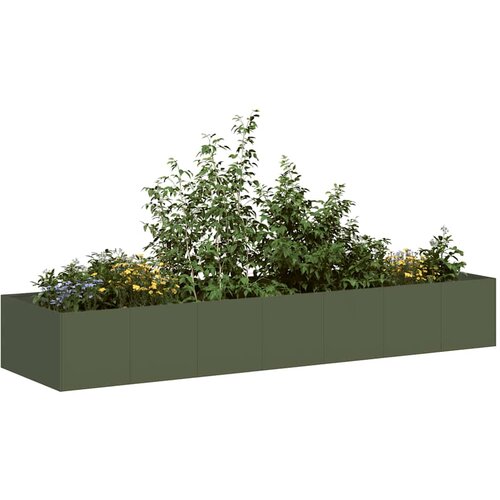 vidaXL Sadilica maslinastozelena 280x80x40 cm od čelika Cijene