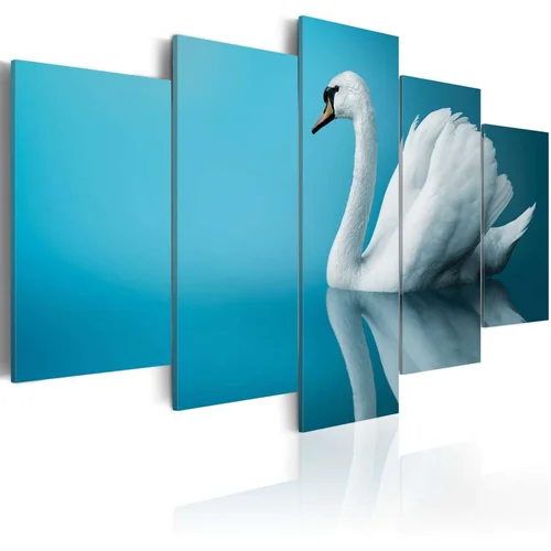  Slika - A swan in blue 100x50