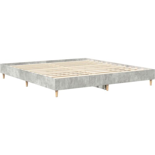  Okvir kreveta bez madraca 200x200 cm od konstruiranog drva Siva 200 x 200 cm Slike