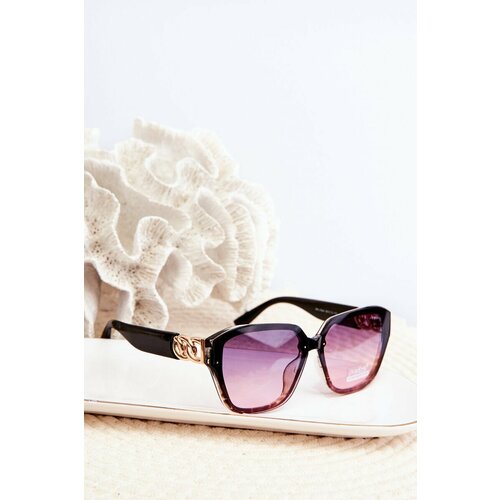 Kesi Women's sunglasses with gold detailing UV400 black and pink Slike