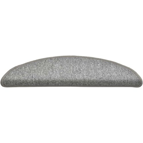  Prostirke za stepenice 30 kom 56x17x3 cm svijetlo sive poluokrugle Slike