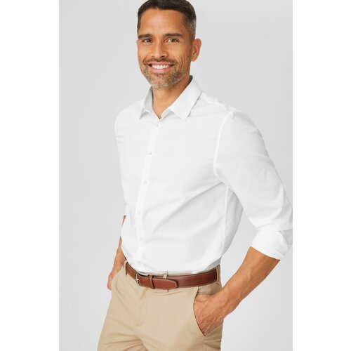 CA Muška košulja, Slim Fit, Businesswear, Bela Slike