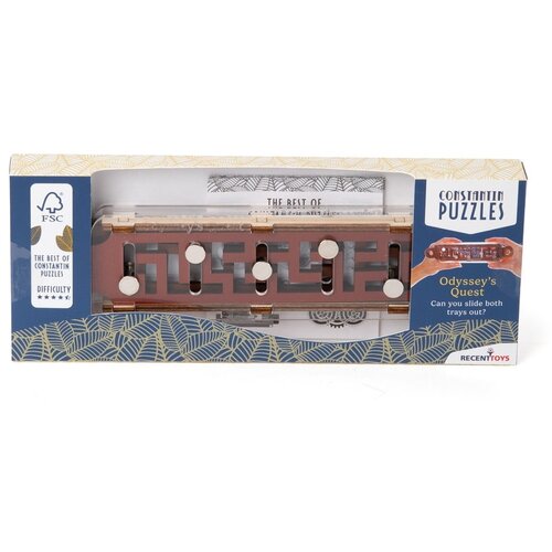 Constantin Puzzle Box C5101 – Scatola In Legno Con Scomparto Segreto, Livello Di Difficoltà 4/5