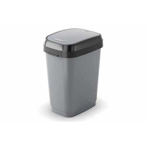 Curver Siva plastična kanta za smeće 50 l Dual Swing &amp;ndash; Slike