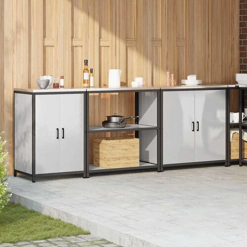  Kuhinjski set za pohranu 3 pcs Srebrna 240 x 50 x 92 cm Slike
