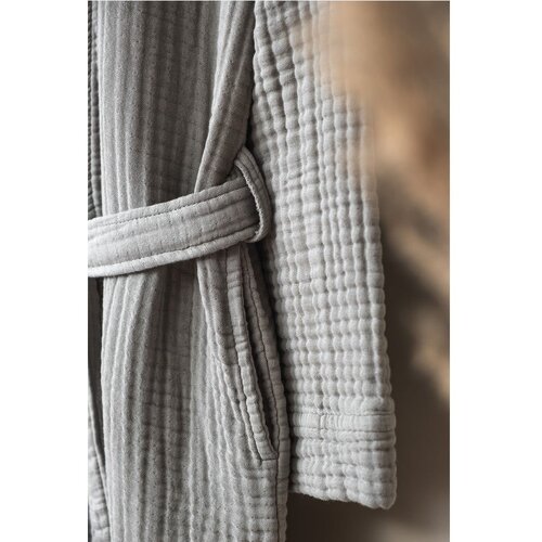 Foutastic Bademantil Kimono, Sivi Slike